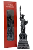 Metal Özgürlük Heykeli Gümüş Vintage Dekor USA 25cm thumbnail 6