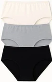 Kadın Külot Büyük Beden 3'lü Paket Yüksek Bel 1. Kalite 4XL ve 5XL (SİYAH - GRİ - EKRU) - 2