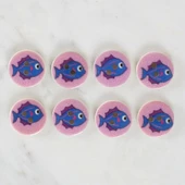 Loren Crafts 8'li Balık Düğme - 1163 - 2