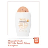 AVENE FLUIDE MINERAL GÜNEŞ KORUYUCU RENKLİ KREM SPF50 40 ML - 1