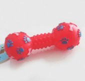 Leash Shop Köpek Kedi Sesli Oyuncak Plastik Pati Desenli Kırmızı-Pembe - 1
