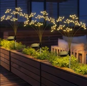 SOLAR 80 LED SARI RENK YILDIZ PATLAMASI LED BAHÇE AYDINLATMA SOLAR BAHÇE SÜSÜ SGE1004 - 2
