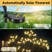 SOLAR 80 LED SARI RENK YILDIZ PATLAMASI LED BAHÇE AYDINLATMA SOLAR BAHÇE SÜSÜ SGE1004 - 3