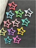 Genç ve Çocuk Trend Renkli Puantiyeli Yıldız Çıtçıt Toka Seti 6lı - 3