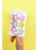 Genç ve Çocuk Trend Renkli Yıldız Çıtçıt Toka Seti 6lı - 2