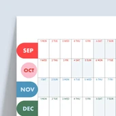 2025-2026 Akademik Duvar Takvimi | Eylül Başlangıçlı Yıllık Planlayıcı | Renkli Minimalist Duvar Planı | Okul ve Ofis iç - 3