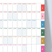 2025-2026 Akademik Duvar Takvimi | Eylül Başlangıçlı Yıllık Planlayıcı | Renkli Minimalist Duvar Planı | Okul ve Ofis iç - 4