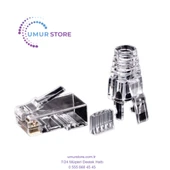50 Adet Cat6 RJ45 Konektörü Utp Kablo Ethernet Jakı 8P8C Ağ Cat 6 Modüler Fişler 6.5mm RJ45 Kapaklı thumbnail 1