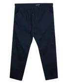 Erkek 118 -156 Kilo Arası İçin Uygun Lastikli Paça Bağcıklı Battal Boy Gabardin Pantolon Lacivert - 1