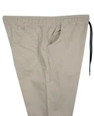 Erkek 118 -156 Kilo Arası İçin Uygun Lastikli Paça Bağcıklı Battal Boy Gabardin Pantolon Taş - 3