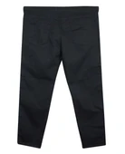 Erkek 118 -156 Kilo Arası İçin Uygun Lastikli Paça Bağcıklı Battal Boy Gabardin Pantolon Siyah - 2