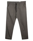 Erkek 118 -156 Kilo Arası İçin Uygun Lastikli Paça Bağcıklı Battal Boy Gabardin Pantolon Toprak - 1