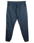 Erkek 118 -156 Kilo Arası İçin Uygun Lastikli Paça Bağcıklı Battal Boy Gabardin Pantolon İndigo - 1