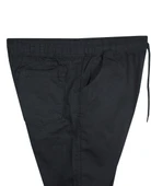 Erkek 118 -156 Kilo Arası İçin Uygun Lastikli Paça Bağcıklı Battal Boy Gabardin Pantolon Siyah - 3