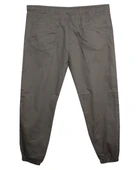 Erkek 118 -156 Kilo Arası İçin Uygun Lastikli Paça Bağcıklı Battal Boy Gabardin Pantolon Toprak - 2