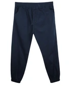 Erkek 118 -156 Kilo Arası İçin Uygun Lastikli Paça Bağcıklı Battal Boy Gabardin Pantolon Lacivert - 1