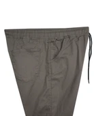 Erkek 118 -156 Kilo Arası İçin Uygun Lastikli Paça Bağcıklı Battal Boy Gabardin Pantolon Toprak - 3