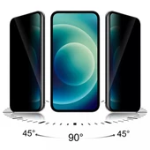 Samsung Galaxy A02 Hayalet Privacy Gizli Cam Ekran Koruyucu Siyah - 2