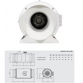 Soler & Palau TD 1300/250 Susturuculu Ultra Sessiz 1270 m³/h Ø 250mm Yuvarlak Kanal Fanı Soler Palau Silent Tasarruflu AGMair Agm Havalandırma Metal Fan - 2