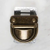 Loren Metal Çanta Kilidi Orta Antik Sarı - 1