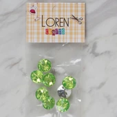 Loren Crafts yeşil 8 li düğme - 211 - 1