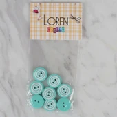 Loren Crafts yeşil 8 li yuvarlak düğme - 454 - 1