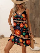 Lucky Life Kadın Ip Askılı V Yakalı Süprem Elbise thumbnail 4