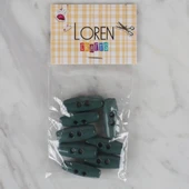 Loren Crafts yeşil 8 li çoban düğmesi - 65 - 1