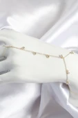 Pirinç Zirkon Taşlı Sallantılı Model Gold Renk Kadın Şahmeran - 1