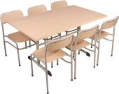 WERZALİT MASA SANDALYE TAKIMI 80*120/ 4 SANDALYE - 1