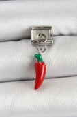 Çelik Gümüş Renk Kapya Biber Model Nomination Charm - 1