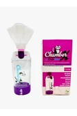 EXPİRİTE EXPİRİTE ChamberX 5-10 Yaş Çocuklar için Maskeli ,Düdük Sistemli Valfli İnhalasyon Chamberı (Mor Renk) - 1