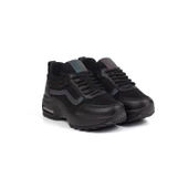 Kız Çocuk Siyah Fileli Rahat Günlük Sneaker Nefes Alan Spor Ayakkabı thumbnail 1