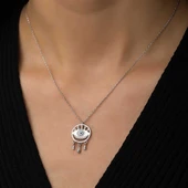 Gümüş Nazarlı Göz Kolye thumbnail 2