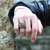 Gümüş Süleyman Peygamber Mührü Erkek Yüzük thumbnail 2