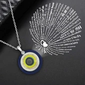 Gümüş 100 Dilde Seni Seviyorum Nazar Kolye thumbnail 2