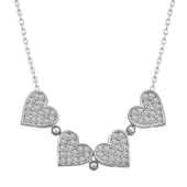 Gümüş Kalpli Açılabilen Yonca Kadın Kolye thumbnail 3