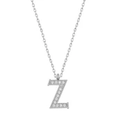 Gümüş Rodyum Z Harfi Kadın Kolye thumbnail 1