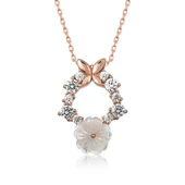 Gümüş Rose Bahar Çiçeği Kolye thumbnail 1