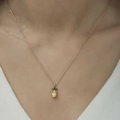 ​Gümüş Rose Ananas Figür Meyve Kolye thumbnail 2