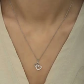 Gümüş Kalp Bayan Kolye thumbnail 4