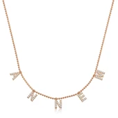 ​Gümüş Rose Annem Yazılı Bayan Kolye thumbnail 1