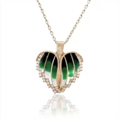 Gümüş Rose Kalpli İsimli Bayan Kolye thumbnail 1