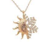 Gümüş Rose Güneş Kartanesi Bayan Kolye thumbnail 1