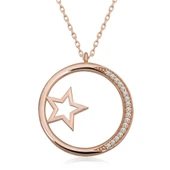 Gümüş Rose Yıldız Detaylı Halka Kadın Kolye thumbnail 1