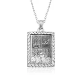 ​Gümüş Fatiha Ve Esma'ül Hüsna Yazılı Kolye thumbnail 1