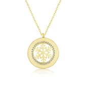 Gümüş Gold Kar Tanesi Bayan Kolye thumbnail 1