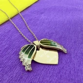 Gümüş Rose Kalpli İsimli Bayan Kolye thumbnail 3