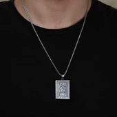 Gümüş İçi Açılabilen Muhammed Yazılı Muskalık Kolye thumbnail 2