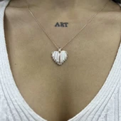 Gümüş Rose Kalpli İsimli Bayan Kolye thumbnail 2